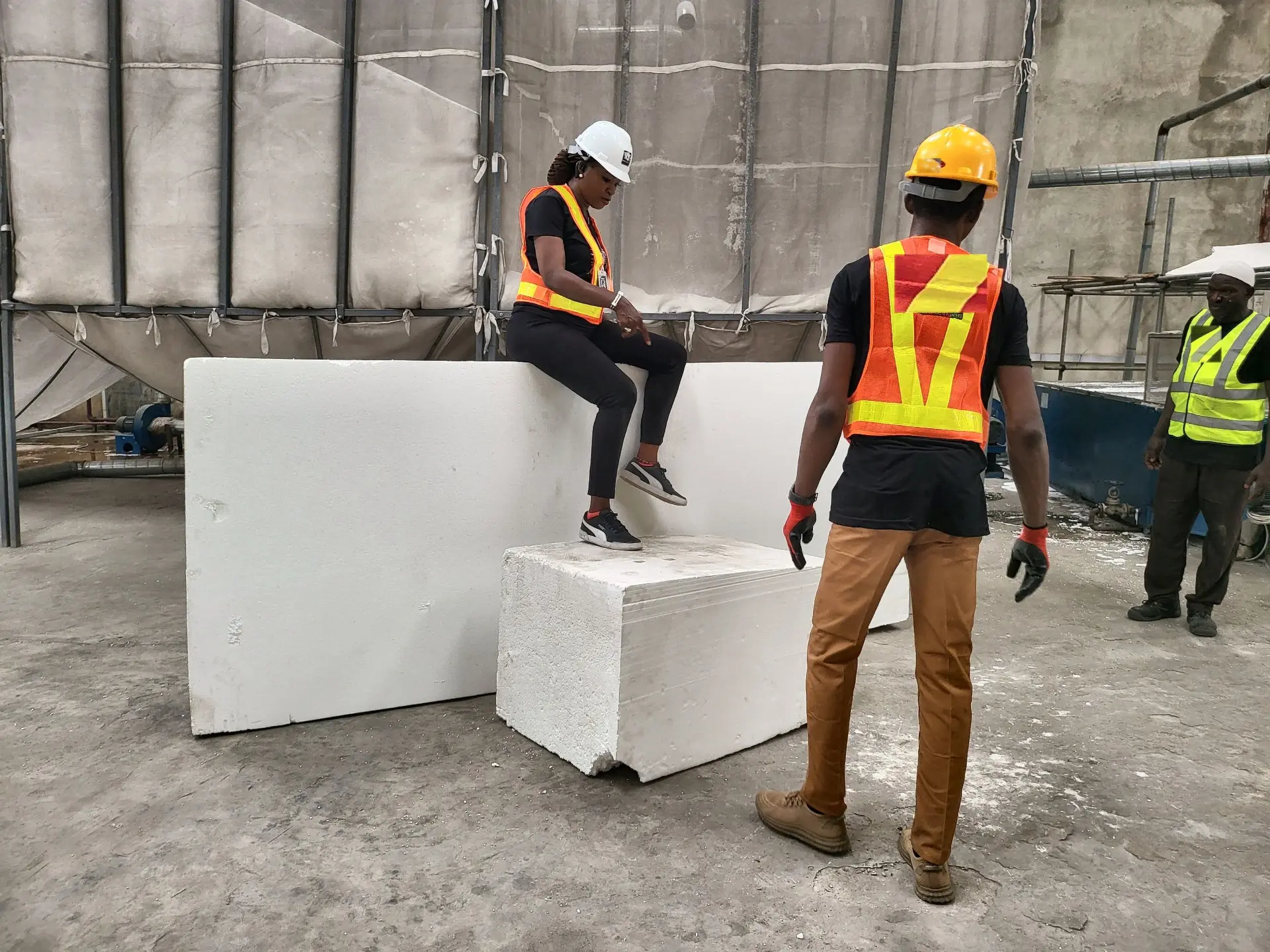 Polystyrene forms inside the Moulding Technologies workshop