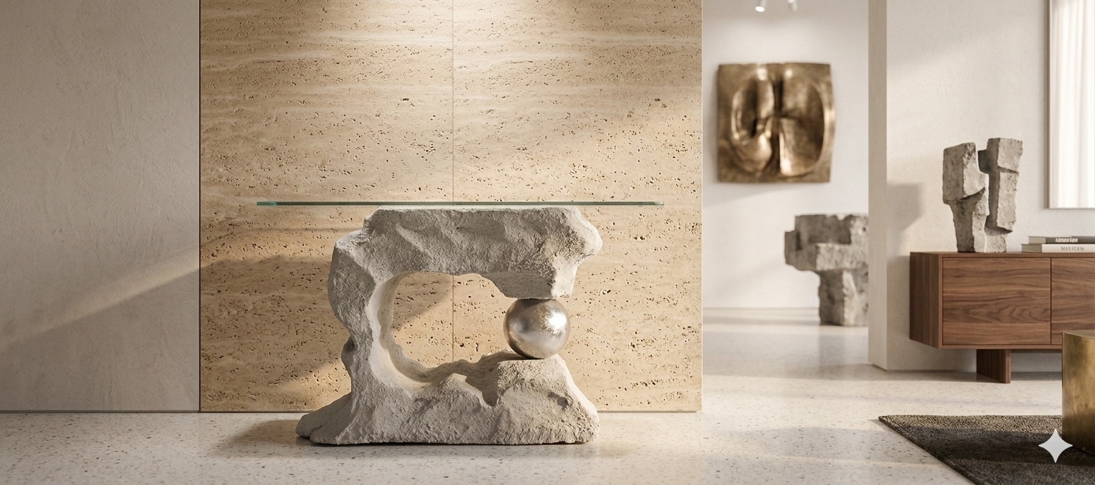 Rock console table